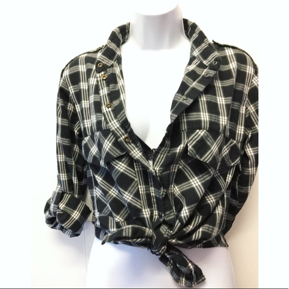 Anthropologie | Sanctuary Clasp Button Flannel • - Picture 5 of 8